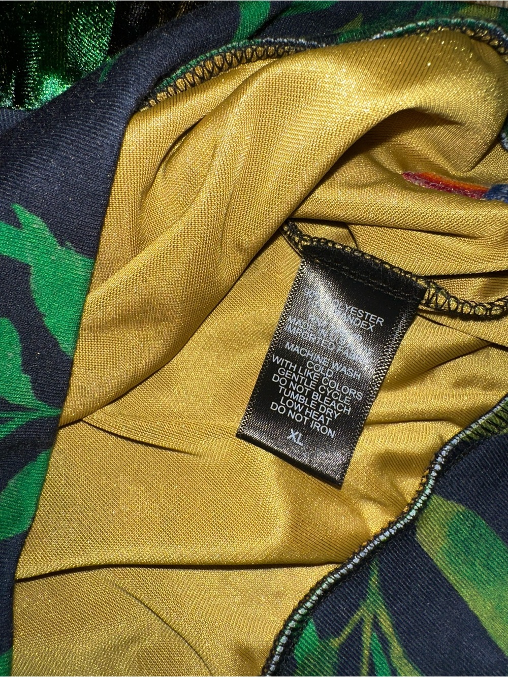 Aviator Nation Green Tiger Graphic Velvet Sweatshirt with Red Stripes - Picture 3 of 4
